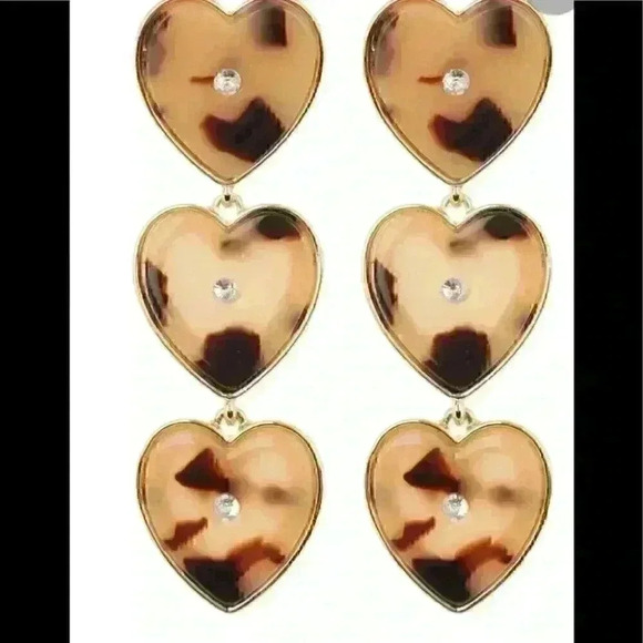 Baublebar new three heart statement Earrings - Picture 1 of 8